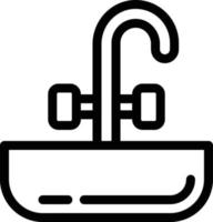illustrazione vettoriale lavello su uno sfondo simboli di qualità premium. icone vettoriali per il concetto e la progettazione grafica.