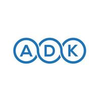 adk lettera logo design su sfondo bianco. adk creative iniziali lettera logo concept. disegno della lettera adk. vettore