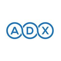 design del logo della lettera adx su sfondo bianco. adx creative iniziali lettera logo concept. disegno della lettera adx. vettore