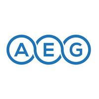 aeg lettera logo design su sfondo bianco. aeg creative iniziali lettera logo concept. disegno della lettera aeg. vettore