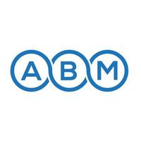 design del logo della lettera abm su sfondo bianco. abm creative iniziali lettera logo concept. disegno della lettera abm. vettore