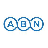 design del logo della lettera abn su sfondo bianco. concetto di logo della lettera di iniziali creative di abn. disegno della lettera di abn. vettore