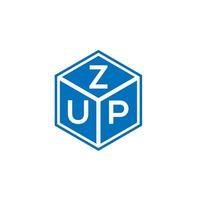 zup lettera logo design su sfondo bianco. zup creative iniziali lettera logo concept. disegno della lettera zup. vettore