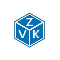 zvk lettera logo design su sfondo bianco. zvk creative iniziali lettera logo concept. disegno della lettera zvk. vettore