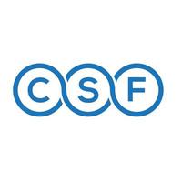 csf lettera logo design su sfondo nero. csf creative iniziali lettera logo concept. disegno della lettera csf. vettore