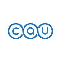 cq lettera logo design su sfondo bianco. cqu creative iniziali lettera logo concept. disegno della lettera cq. vettore