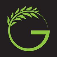 lettera iniziale logo g, modello logo vettore