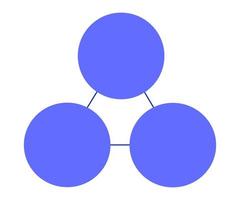 modello di diagramma di Venn per la presentazione vettore