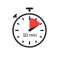 Stile del colore del simbolo del timer da 10 minuti vettore