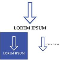 freccia parte giù vettore icona logo sullo sfondo
