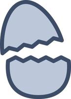 illustrazione vettoriale di uovo rotto su uno sfondo. simboli di qualità premium. icone vettoriali per il concetto e la progettazione grafica.