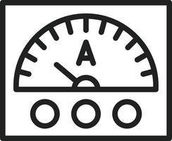 icona della linea dell'amperometro vettore