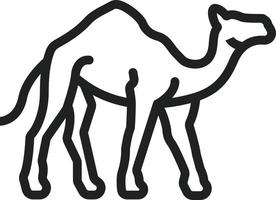 icona della linea di cammello vettore