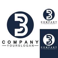 vettore del logo della lettera b, logo aziendale della lettera b, design moderno e unico del logo b creativo, icona vettoriale basata sull'iniziale b minima.