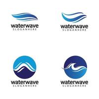 modello di progettazione del logo dell'onda d'acqua