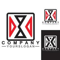 x lettera logo modello icona vettore