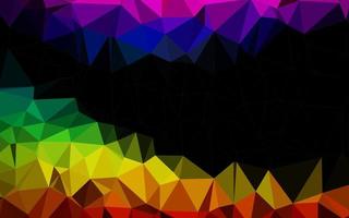 multicolor scuro, copertina in poli basso vettoriale arcobaleno.