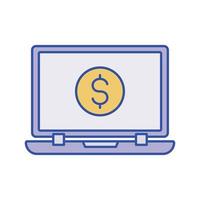 icona del vettore di pagamento online adatta per lavori commerciali e modificabile o modificabile facilmente
