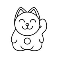 icona vettore animale gattino fortunato che è adatto per lavori commerciali e modificalo o modificalo facilmente