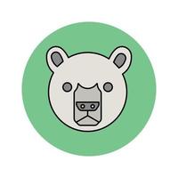 icona vettore animale orso che è adatta per lavori commerciali e modificala o modificala facilmente