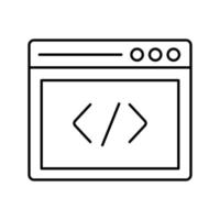 icona vettoriale di codifica adatta per lavori commerciali e modifica o modifica facilmente