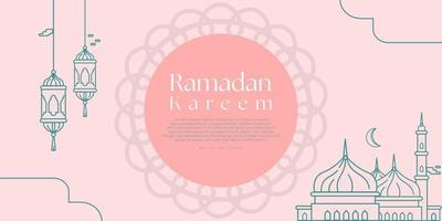 vettore di saluti ramadan pastello estetico