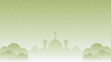 sfondo islamico con illustrazione vettoriale moschea