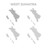 vettore della mappa della provincia di sumatra occidentale