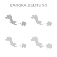 vettore della mappa della provincia di bangka belitung