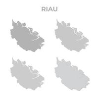 vettore della mappa della provincia di riau