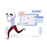 controlla, illustrazione piatta del contenuto del sito web vettore