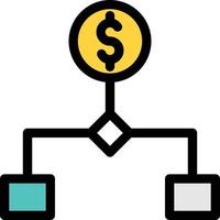 illustrazione vettoriale del diagramma di flusso su uno sfondo simboli di qualità premium. icone vettoriali per il concetto e la progettazione grafica.