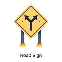indicatore di direzione, icona piatta del segnale stradale