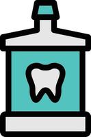 illustrazione vettoriale di dentifricio su uno sfondo simboli di qualità premium. icone vettoriali per il concetto e la progettazione grafica.