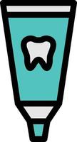 illustrazione vettoriale di dentifricio su uno sfondo simboli di qualità premium. icone vettoriali per il concetto e la progettazione grafica.