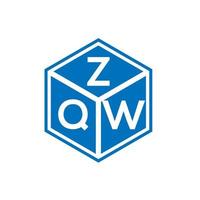 zqw lettera logo design su sfondo bianco. zqw creative iniziali lettera logo concept. disegno della lettera zqw. vettore