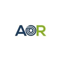 aor lettera logo design su sfondo bianco. aor creative iniziali lettera logo concept. ao disegno della lettera. vettore