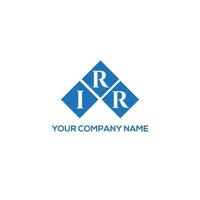 design del logo della lettera irr su sfondo bianco. irr creative iniziali lettera logo concept. disegno della lettera rr. vettore