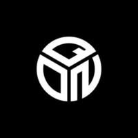 qon lettera logo design su sfondo nero. qon creative iniziali lettera logo concept. disegno della lettera qon. vettore
