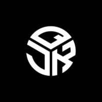 qjk lettera logo design su sfondo nero. qjk creative iniziali lettera logo concept. disegno della lettera qjk. vettore