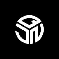 qjn lettera logo design su sfondo nero. qjn creative iniziali lettera logo concept. qjn disegno della lettera. vettore