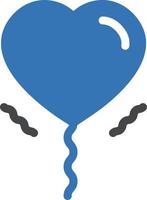 illustrazione vettoriale del palloncino del cuore su uno sfondo. simboli di qualità premium. icone vettoriali per il concetto e la progettazione grafica.