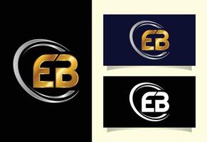 lettera iniziale eb logo design vector. simbolo grafico dell'alfabeto per l'identità aziendale vettore