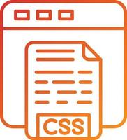 stile icona codice CSS vettore