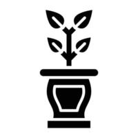 stile icona vaso per piante vettore