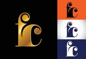 lettera iniziale fc logo design vettoriale. simbolo grafico dell'alfabeto per l'identità aziendale vettore