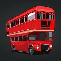 vettore dell'icona del design dell'illustrazione dell'autobus di Londra