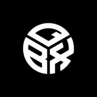 design del logo della lettera qbx su sfondo nero. concetto di logo della lettera di iniziali creative qbx. disegno della lettera qbx. vettore