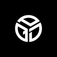 pqd lettera logo design su sfondo nero. pqd creative iniziali lettera logo concept. disegno della lettera pqd. vettore