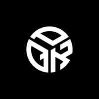 pqk lettera logo design su sfondo nero. pqk creative iniziali lettera logo concept. disegno della lettera pqk. vettore